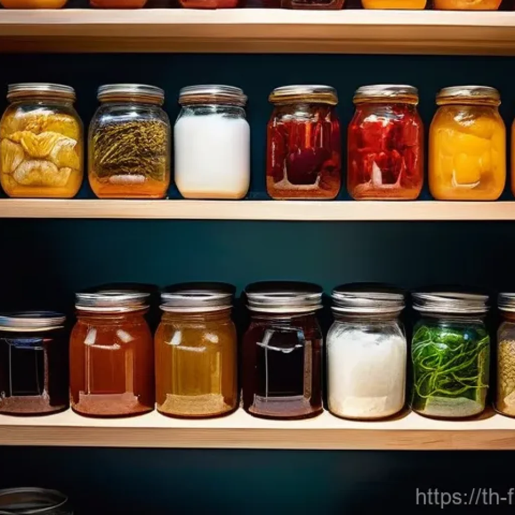 도시 발효실 운영을 위한 교육 자료 - **Diverse Ferments and Daily Care**
    An eye-level view of a bustling yet impeccably clean ferment...