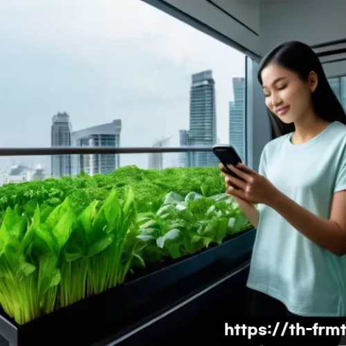 도시 발효실에서 활용할 수 있는 앱 - **Urban Composting with Smart App Integration:**
    "A clean and modern condo balcony in a high-ris...