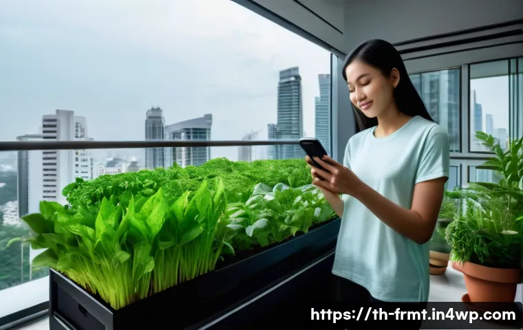 도시 발효실에서 활용할 수 있는 앱 - **Urban Composting with Smart App Integration:**
    "A clean and modern condo balcony in a high-ris...