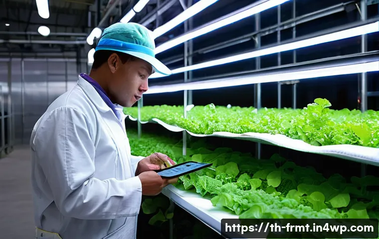 도시 발효실 운영을 위한 고객 맞춤형 마케팅 - **Urban Farming Innovation:** A brightly lit, high-tech urban vertical farm. Rows of vibrant green l...
