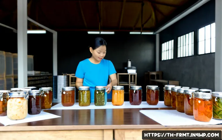 Home 17 도시 발효실의 시장 조사 방법 - Photorealistic market research scene inside a modern urban fermentation studio in Bangkok, Thai food...